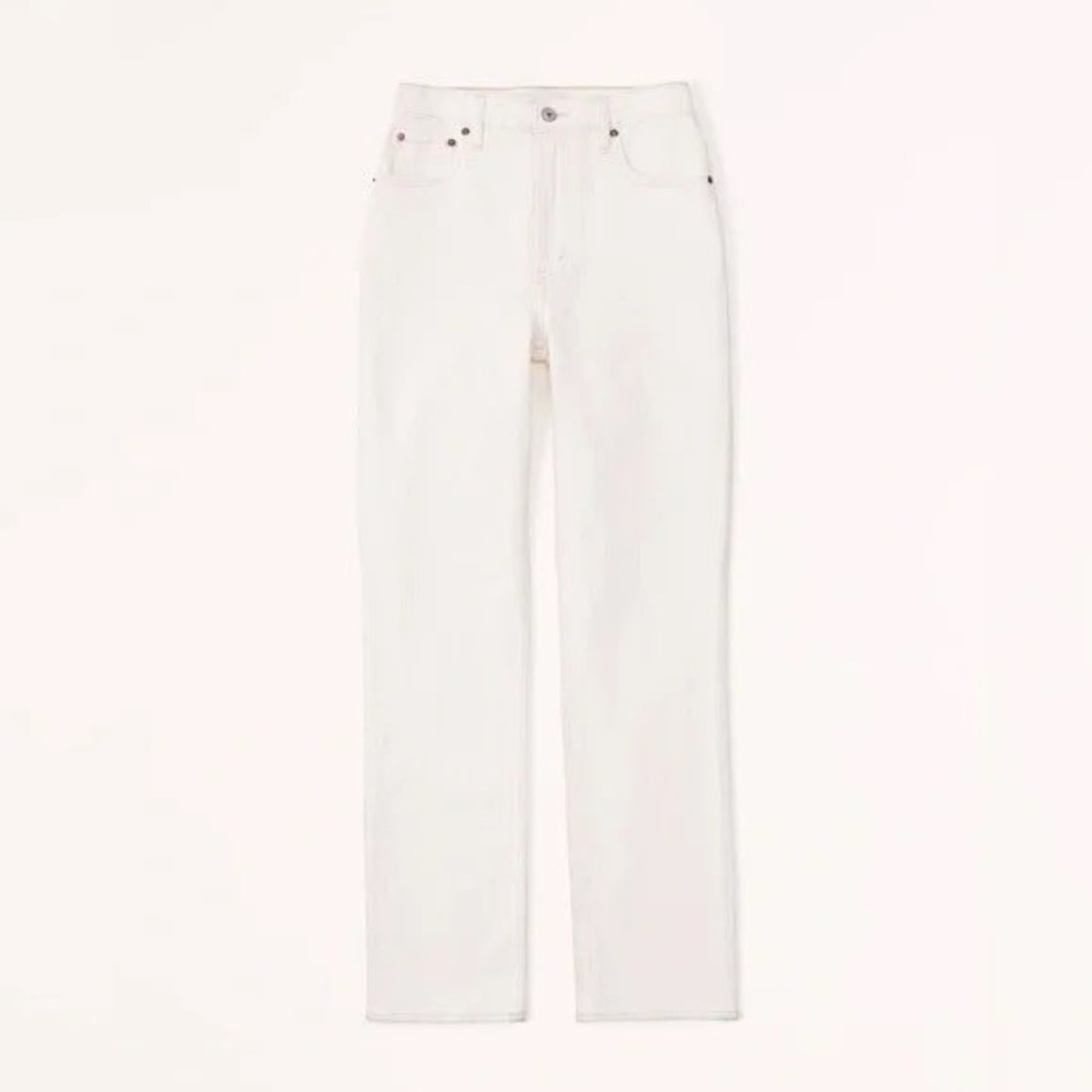 NWT Abercrombie & Fitch Curve Love Ultra High Rise 90s Straight Jeans